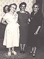 LaVone Kunkel Moulton with Nana Wooten (neighbor)and Mattie Winkless Kunkel (in th white dress)